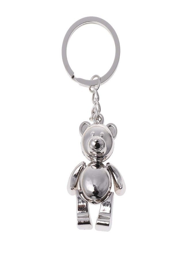 Saccgt Metal Movable Bear Keychain Nice Car for Key Ring Fashion 3D Animal Keyring Lucky Charm Hanging Pendant Gift for Men & W Alloy - Image 2